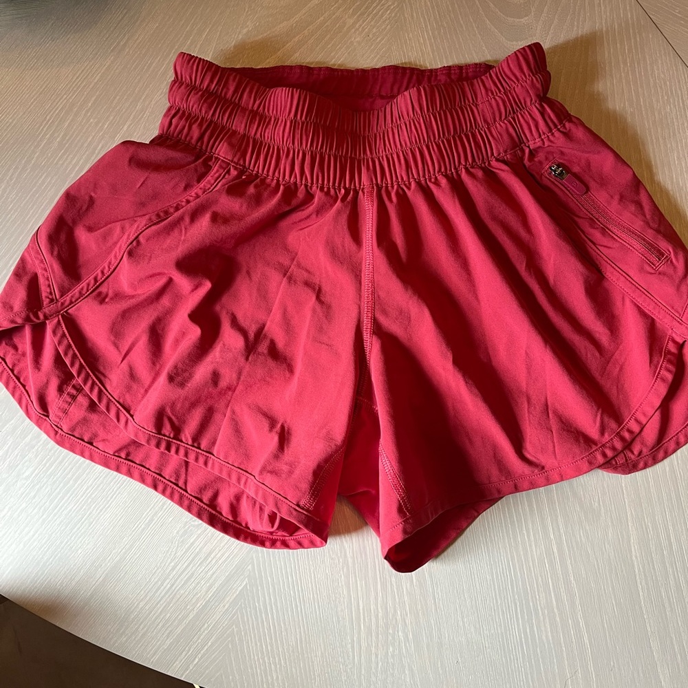 Lululemon Size 2 Red Running Shorts